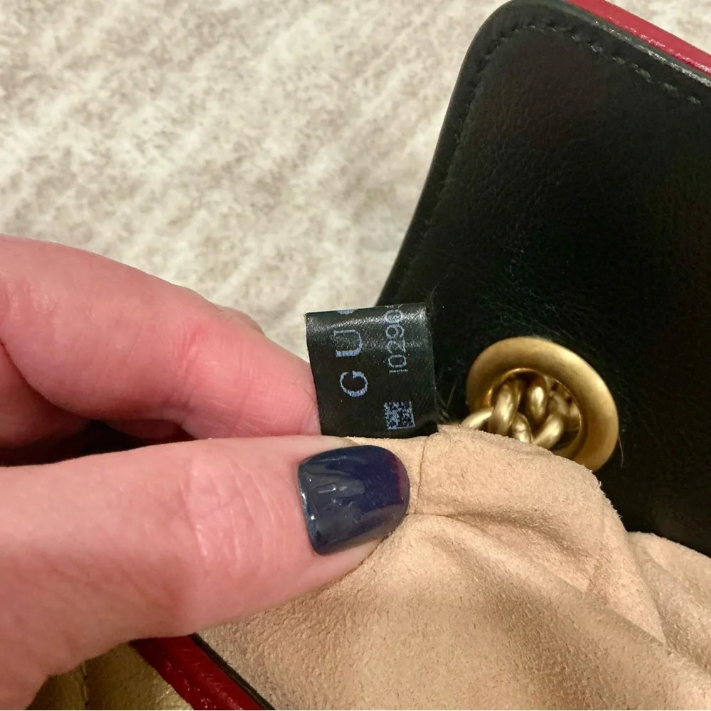 ✨💎RARE💎✨GUCCI Marmont Multicolor Leather Flap Chain Bag w/Dusty and Gift! - Picture 11 of 14